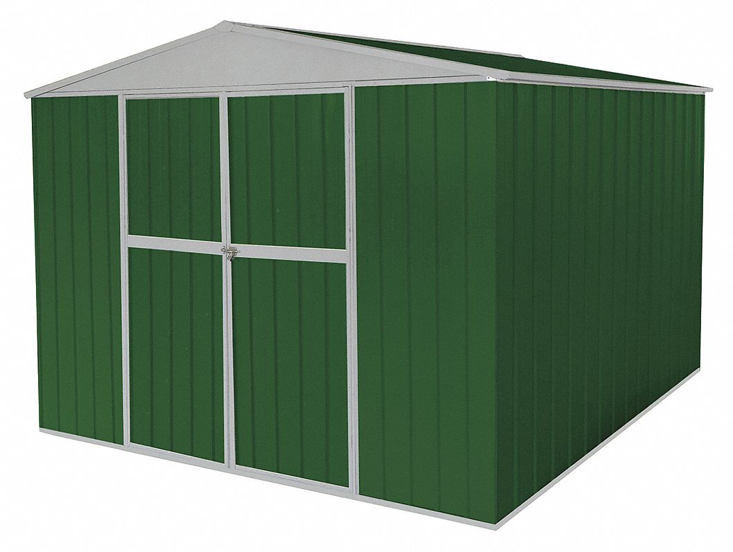 Storage Shed, A-Roof, 6ftx11ftx11ft, Green