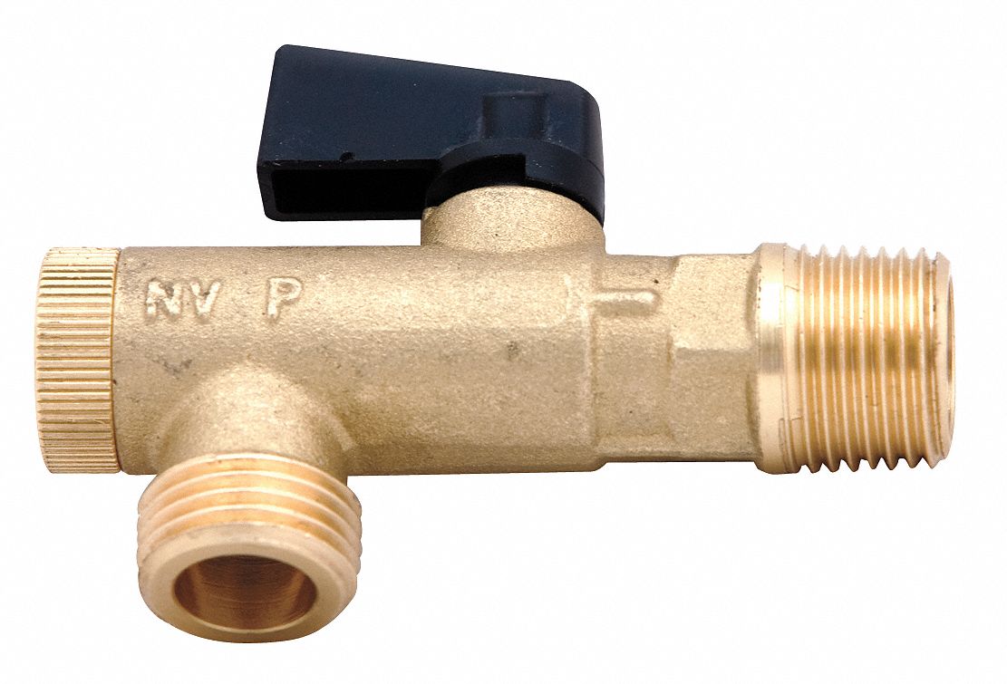 Filter Ball Valve, 1/2Inx1/4In NPT, 725psi