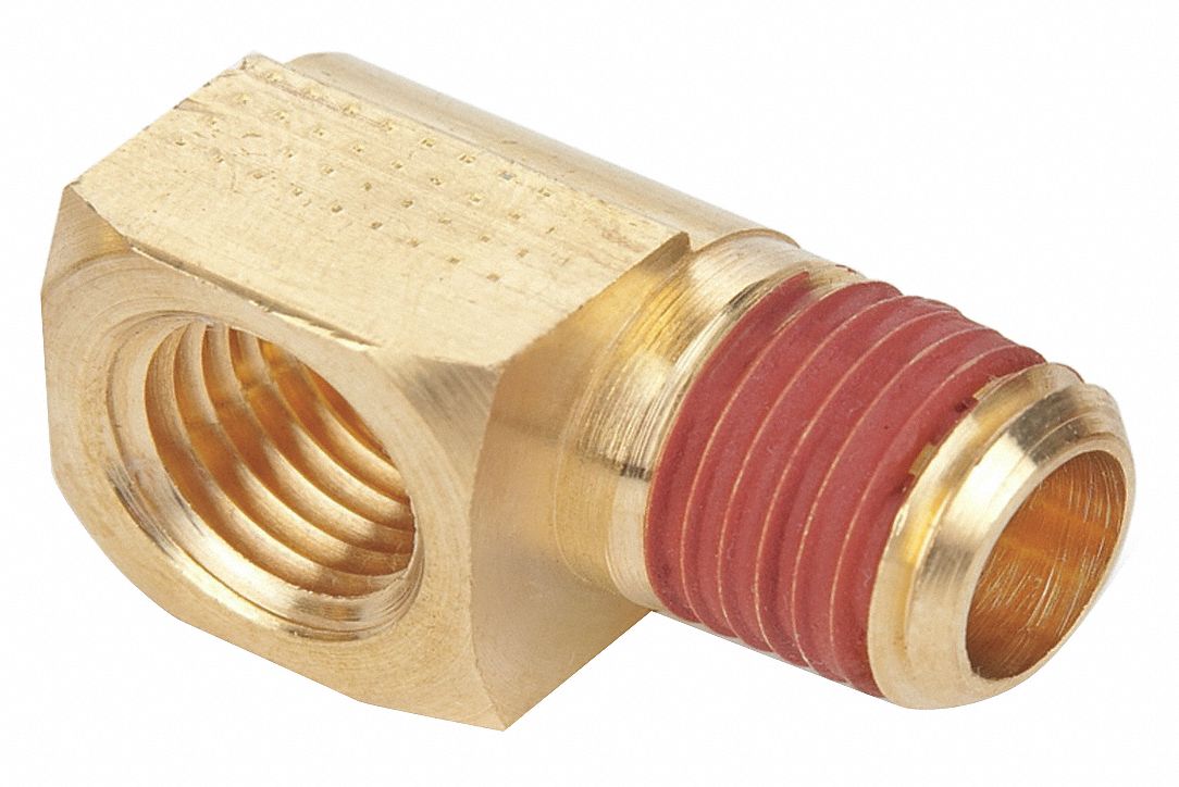 Ext Street Brass Elbow, 1/4 x 1/4, Brass