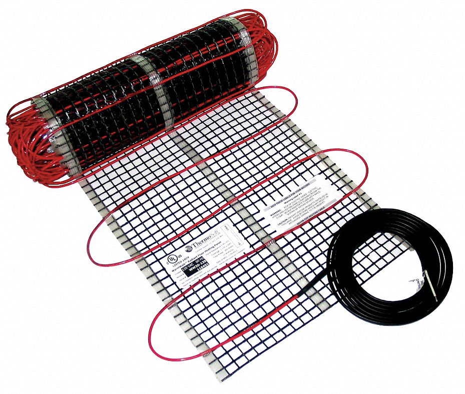 Electric Floor Heating Mat, 15 ft. L