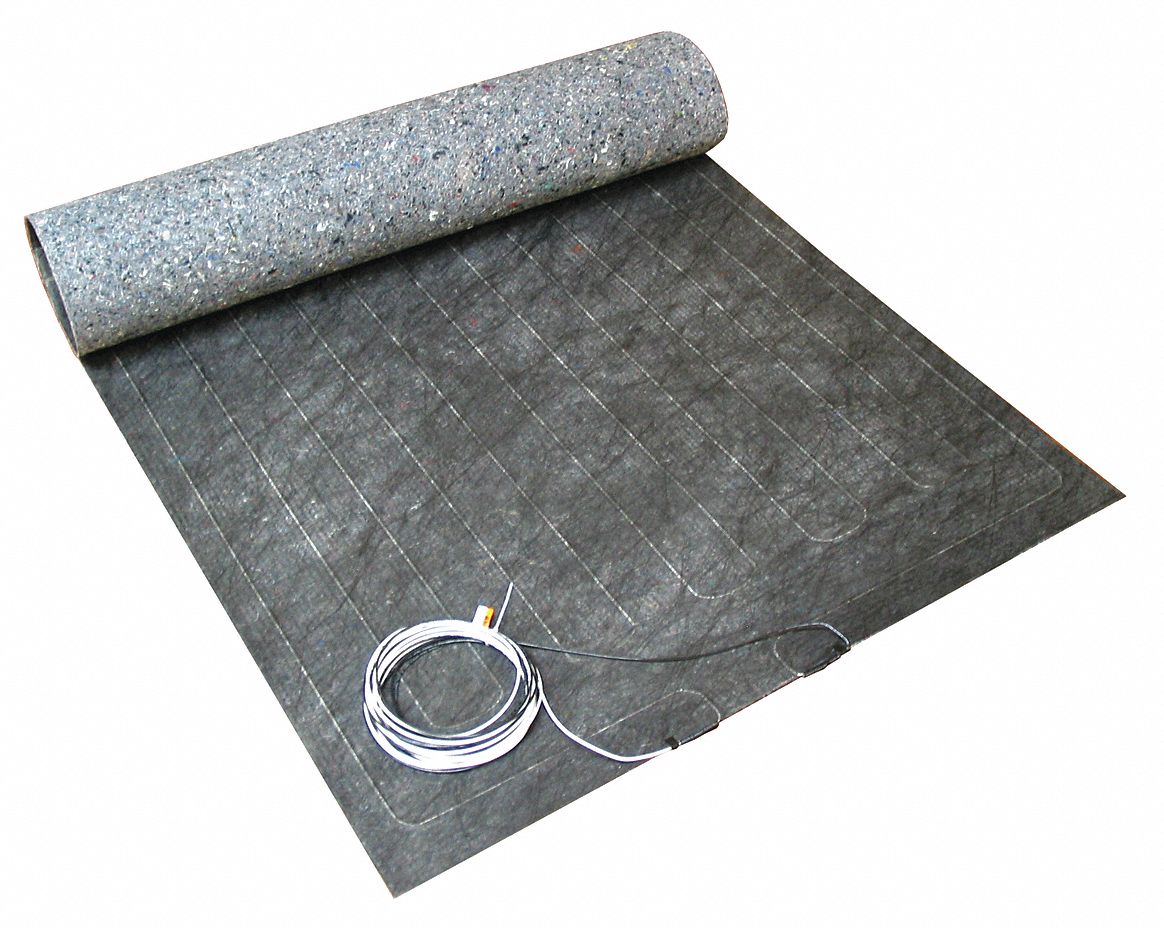 Electric Floor Heating Pad, 10 ft. L, 240V