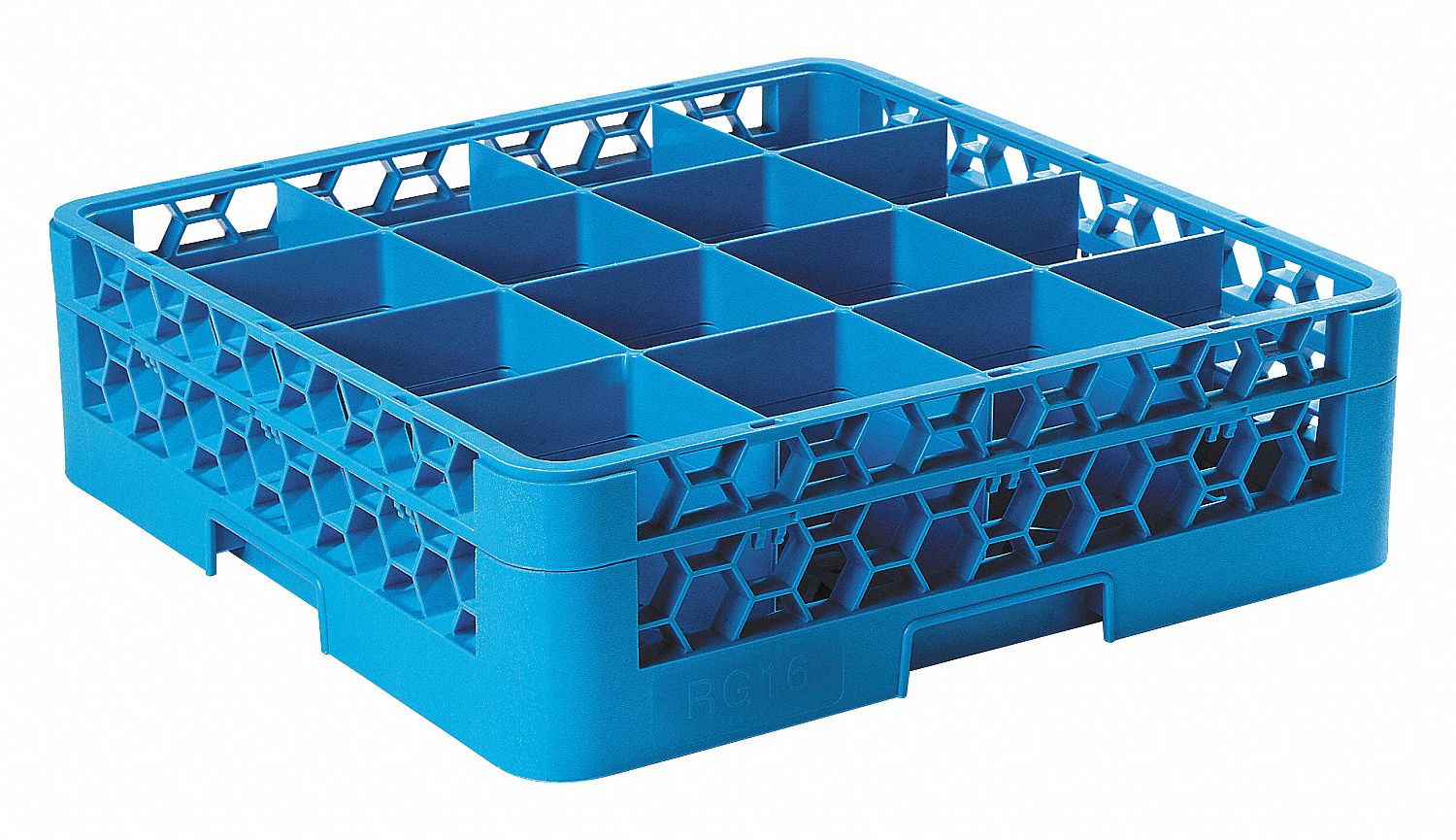 Glass Rack w/1 Extender, 16 Comp, PK 4
