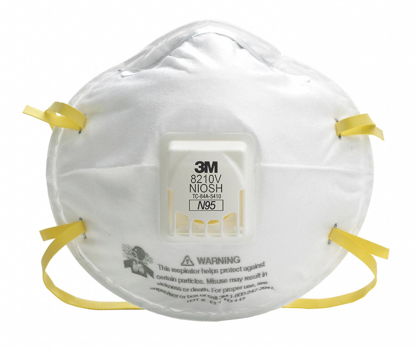 Disposable Respirator, N95, Standard, PK 10