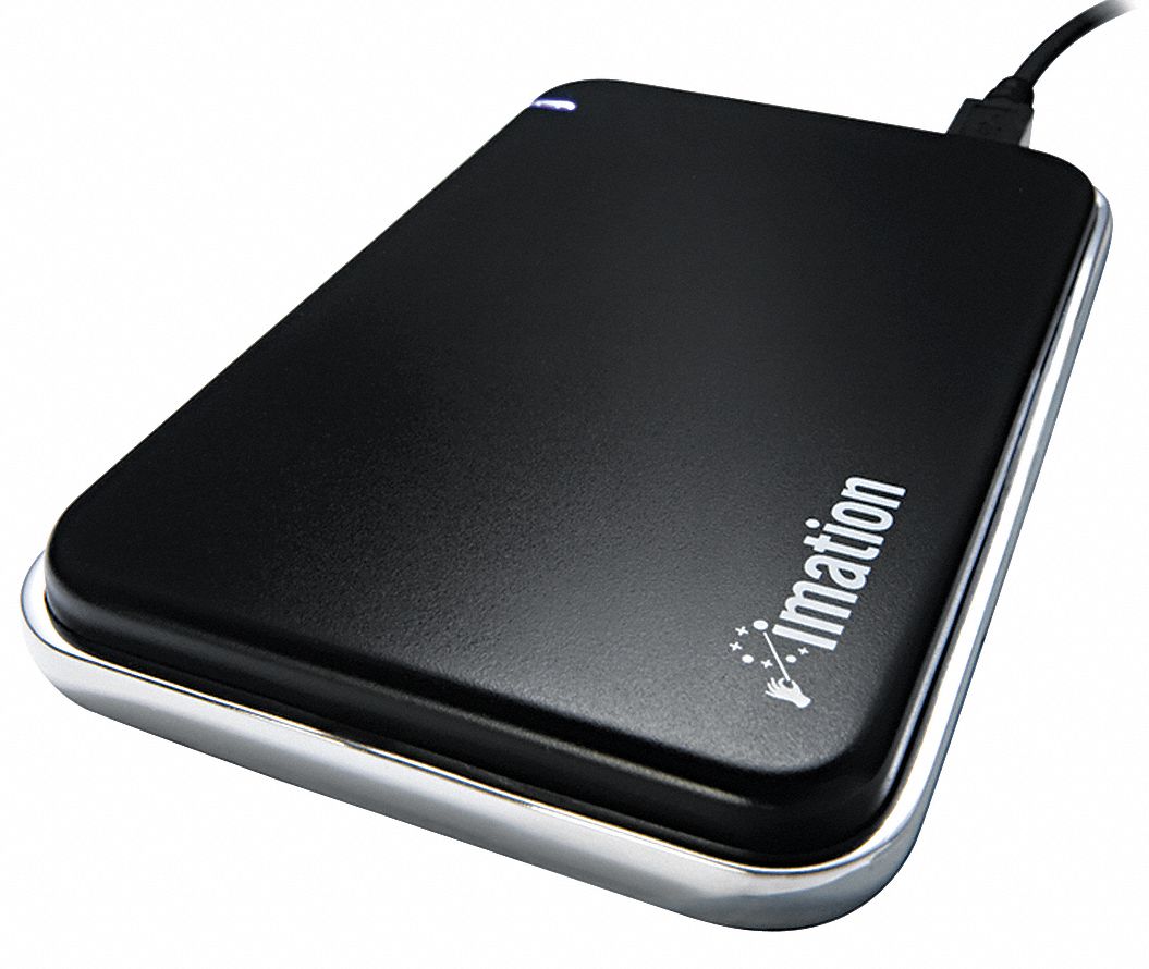 Portable Hard Drive, 500 GB, Blk/Slv