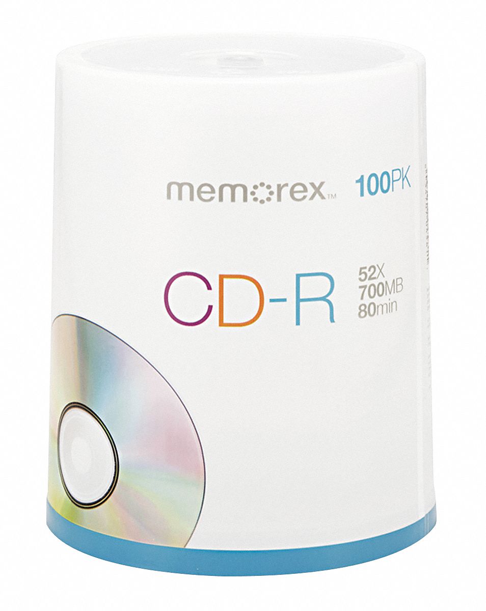 CD-R Disc, 700 MB, 80 min, 52x, PK 100