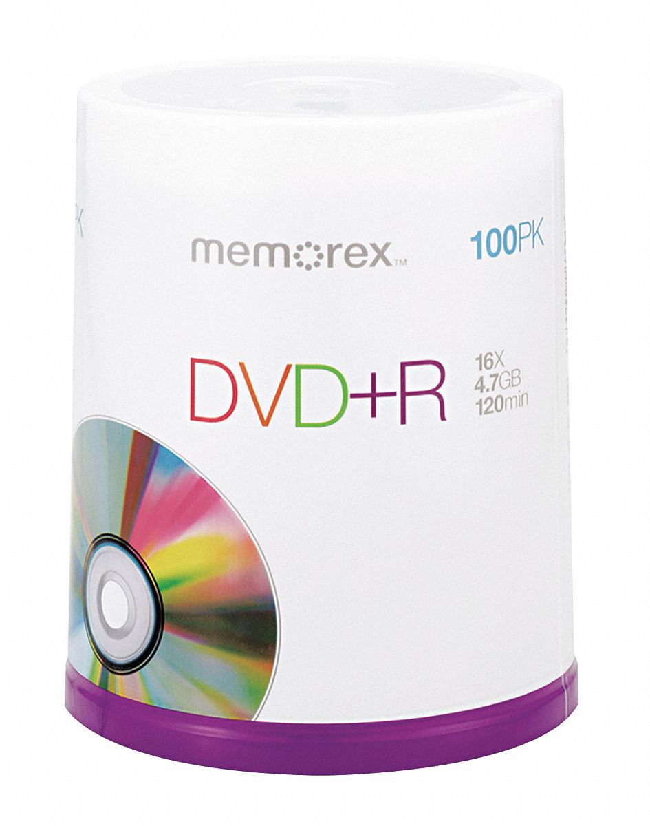 DVD+R Disc, 4.70 GB, 120 min, 16x, PK 100