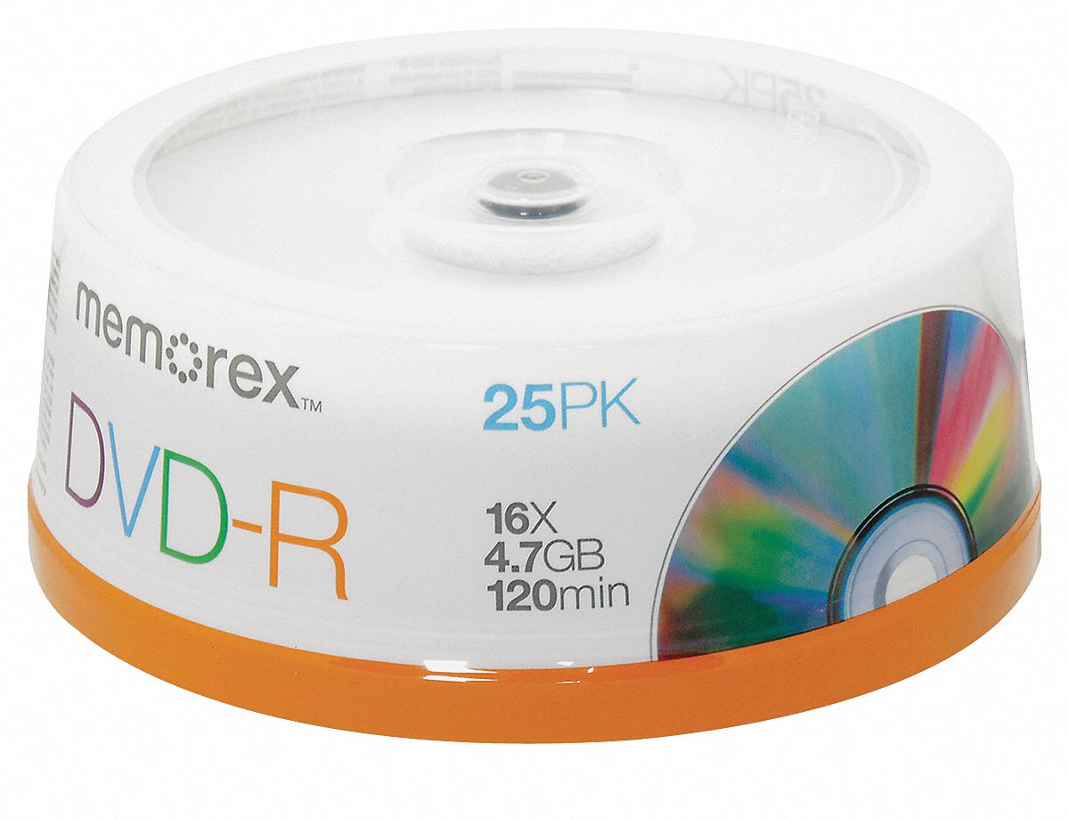 DVD-R Disc, 4.70 GB, 120 min, 16x, PK 25
