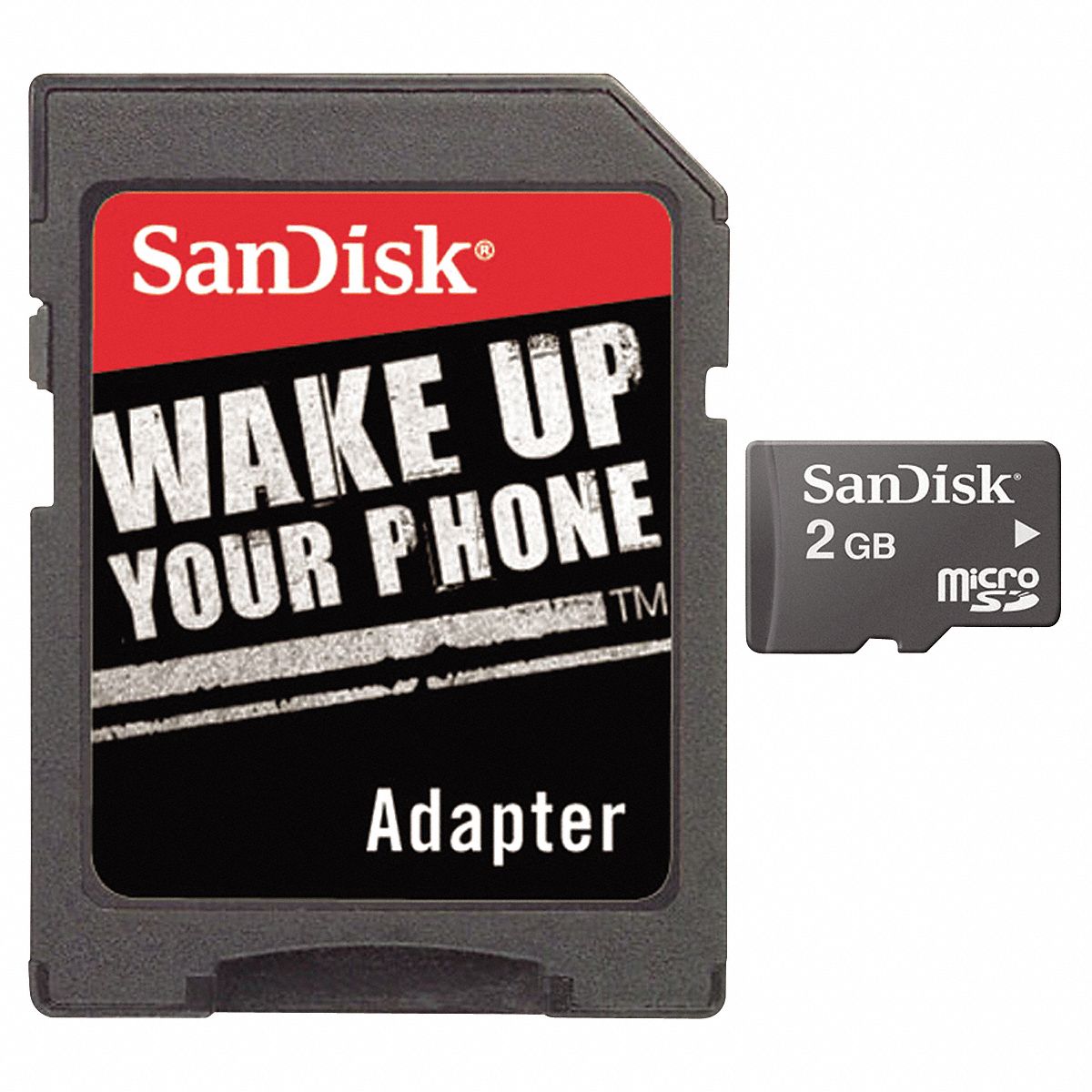 MicroSD Memory Card with Adapter, 2 GB