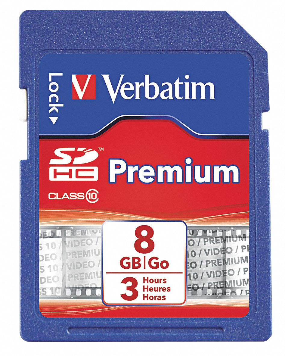 Premium SDHC Memory Card, 8 GB, 