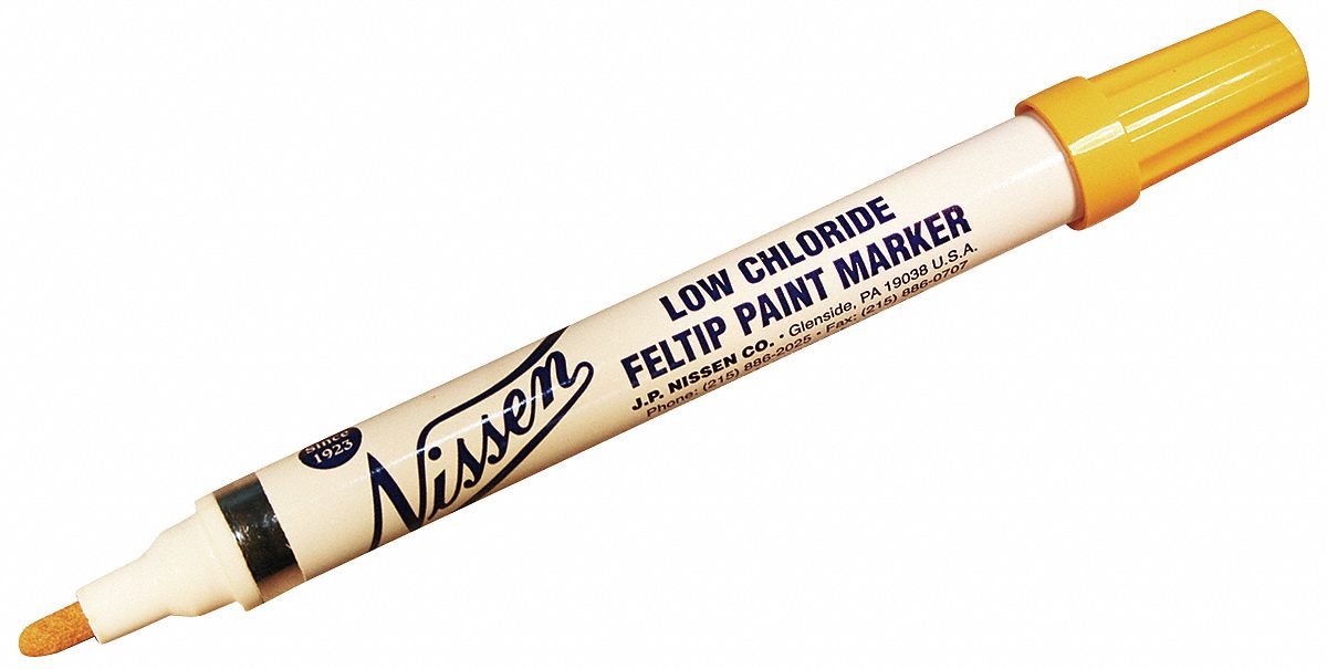 Paint Marker, Low Chloride Feltip, Yellow