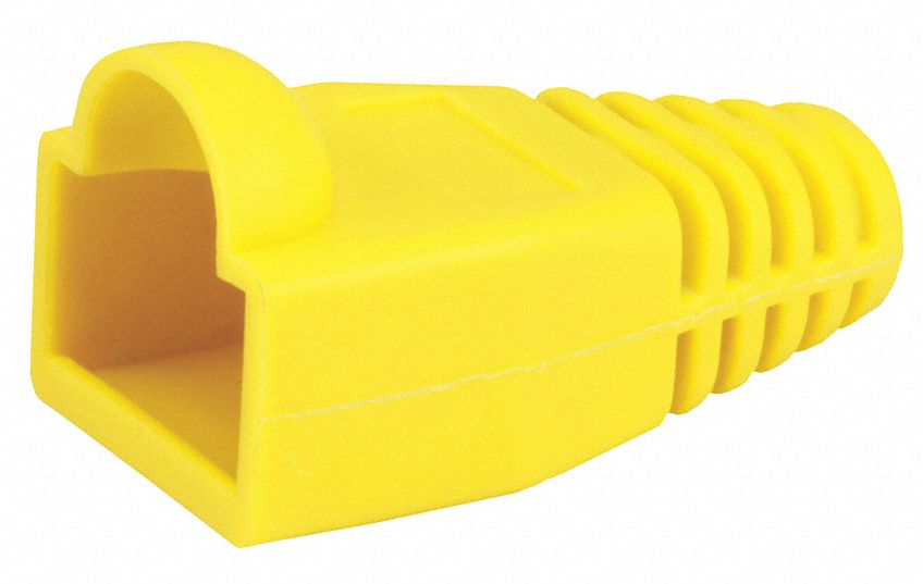 Relief Boot, RJ45, Yellow, PK 50