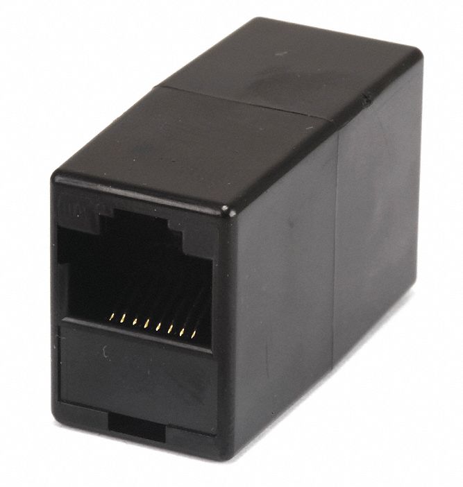 Cat5e, Crossover Inline Coupler, Black