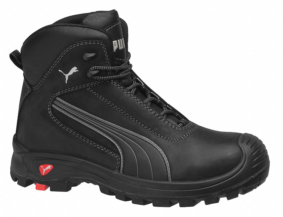 Boots, Composite Toe, 6In, Black, 12, PR