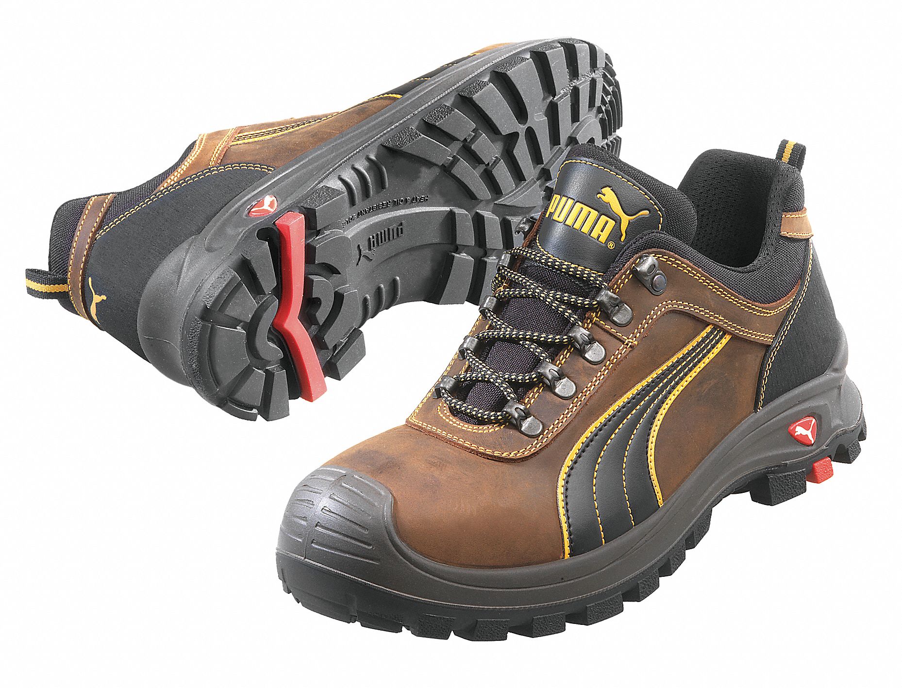 Shoes, Composite Toe, Leather, Brown, 13, PR