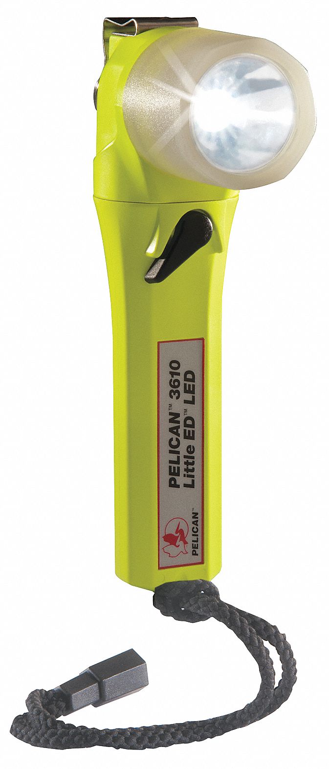 Flashlight, LED, 7 1/2 In, Yellow