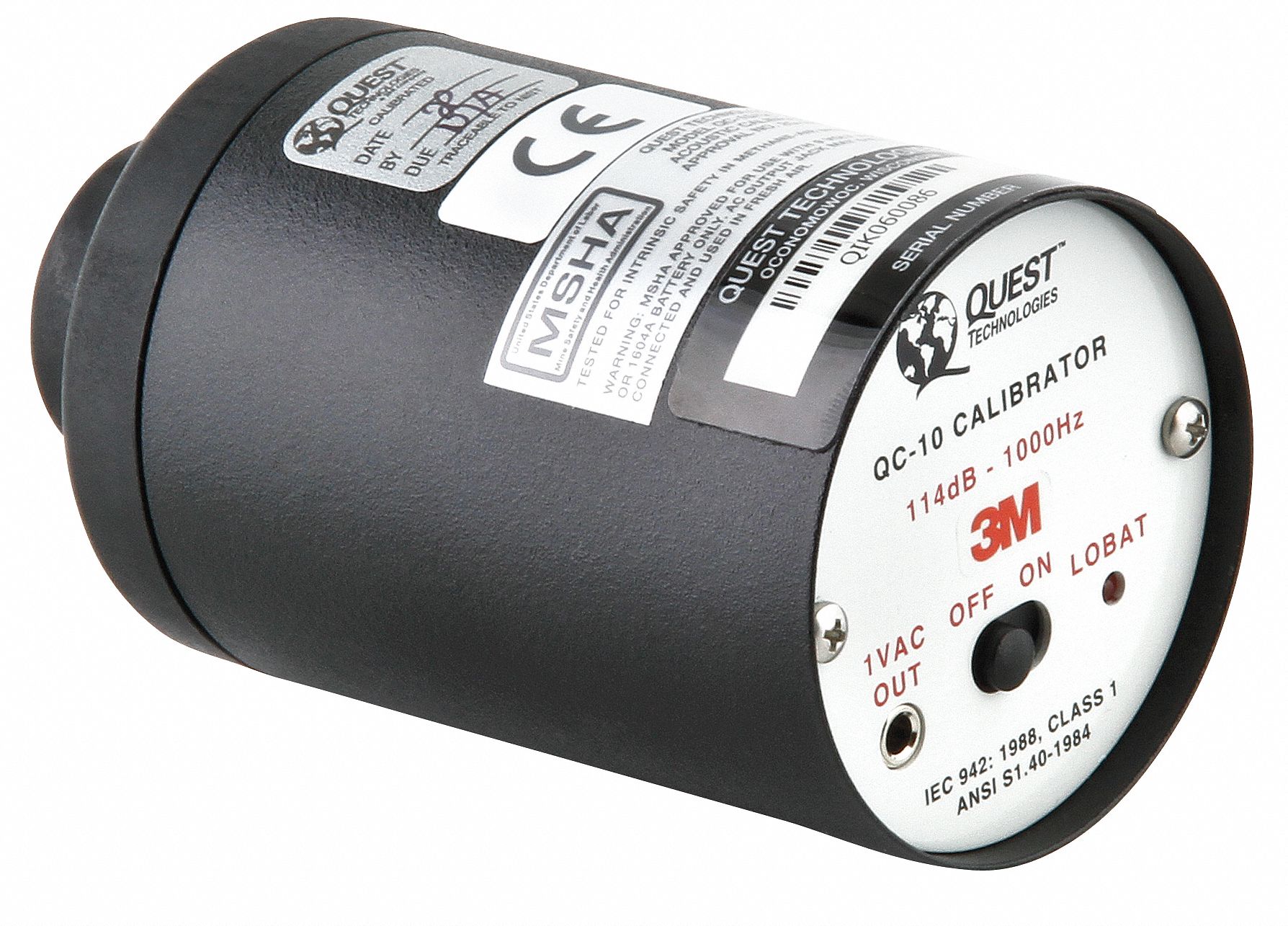 Calibrator, 1000Hz, 114dB, Use With SD-200