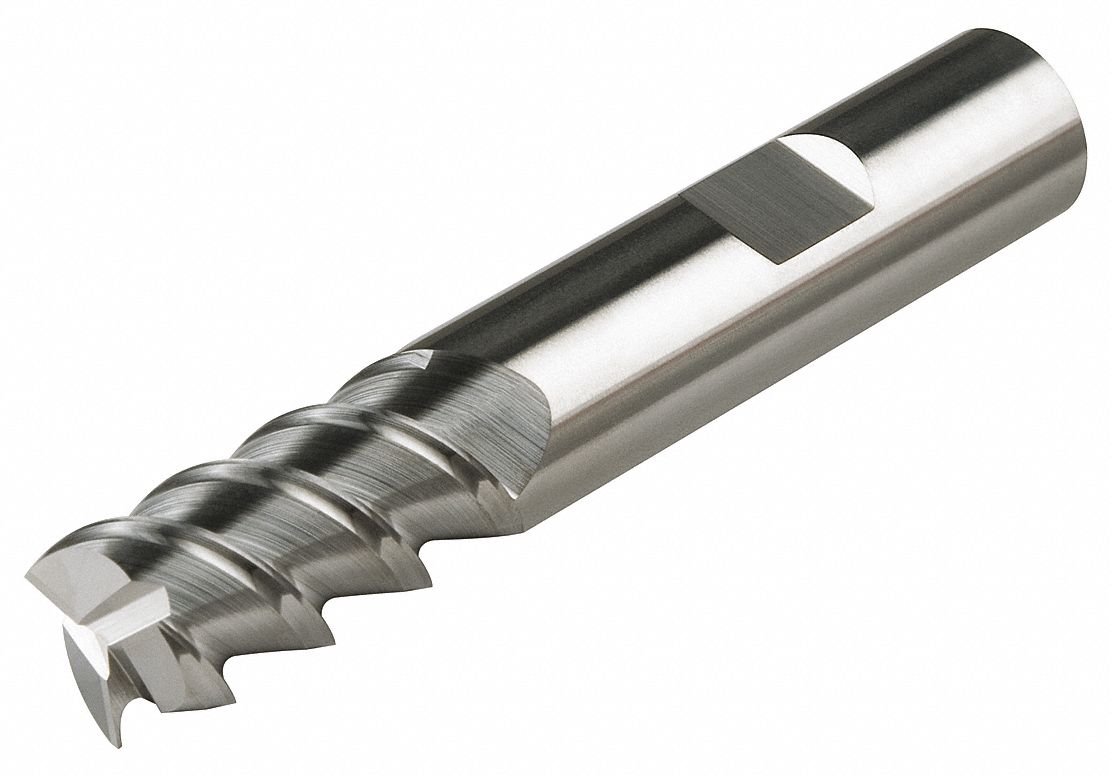 Carbide End Mill, 12 mm, Cut 30 mm, 4 FLT