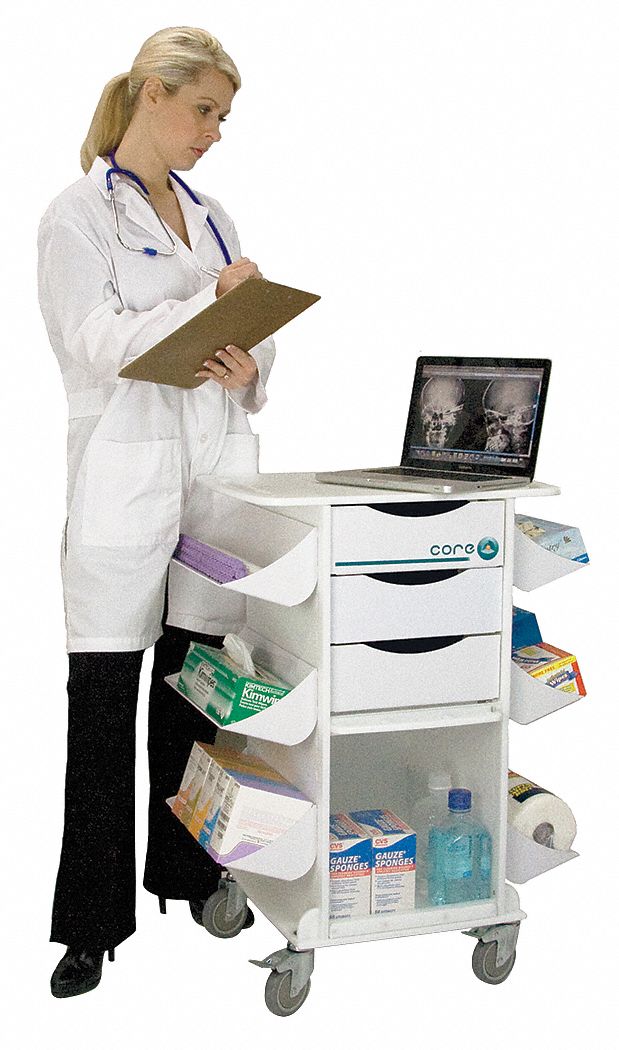 Bin Cart, Core CL Side, 3 In Caster