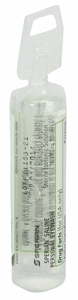 Eyewash, Single Use, 0.5 oz.