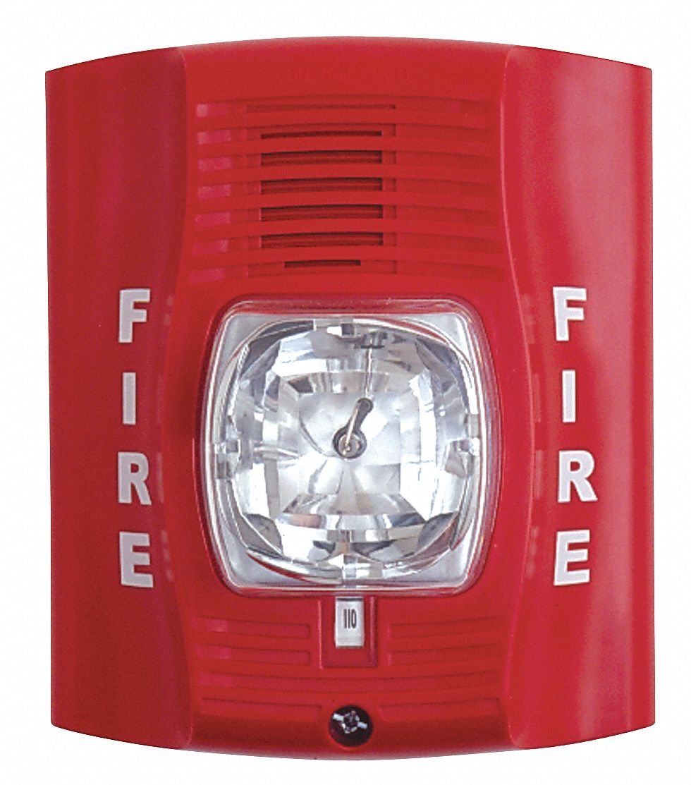 Horn Strobe, Two-Wire, Red
