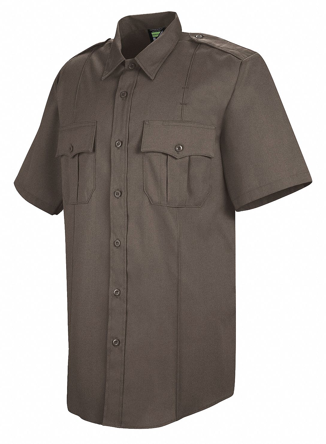 Deputy Deluxe Shirt, SS, Brown, 16-1/2 In.