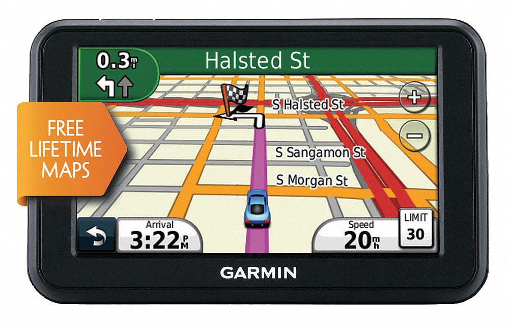 GPS Navigator, Touchscreen, 4.3 In.