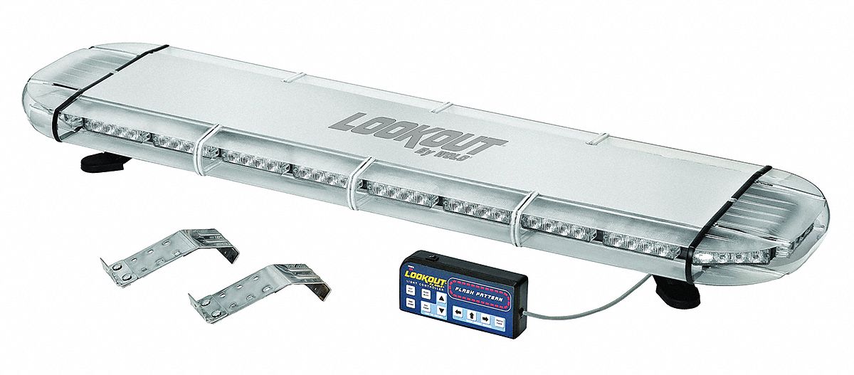 LED Warning Light, Amber , Full Bar, 48 In
