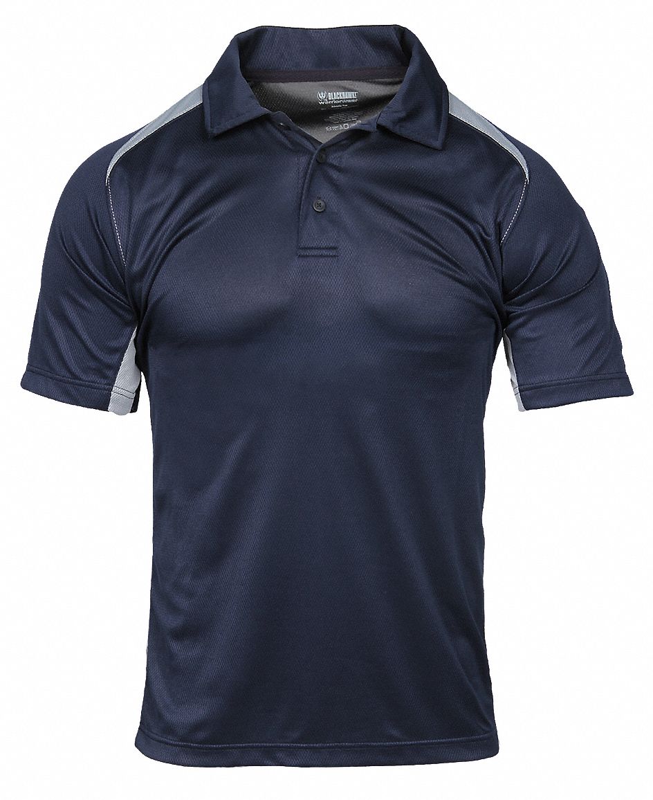 Short Sleeve Polo, Nvy, Poly/Bamboo, 2XL