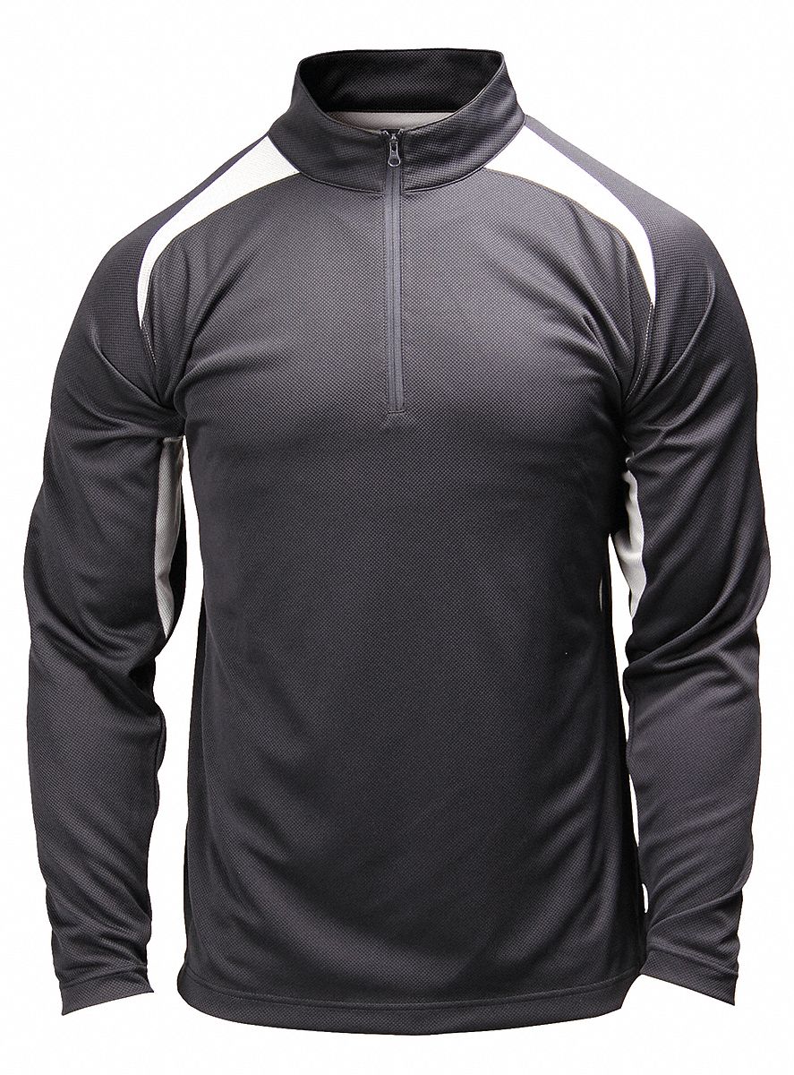 Athletic Top Zip Mock, Navy, 2XL