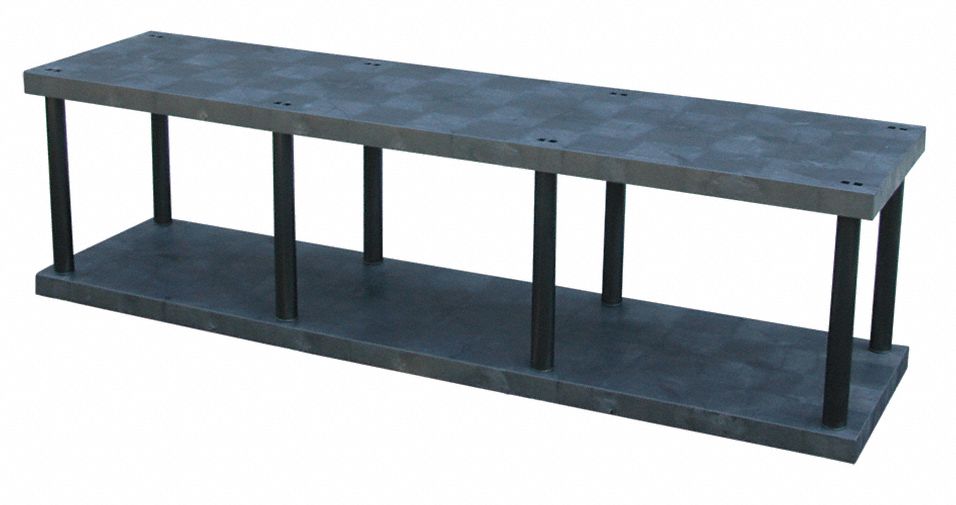Bulk Shelving, Solid Top, 2 Shelf, 96x24x27