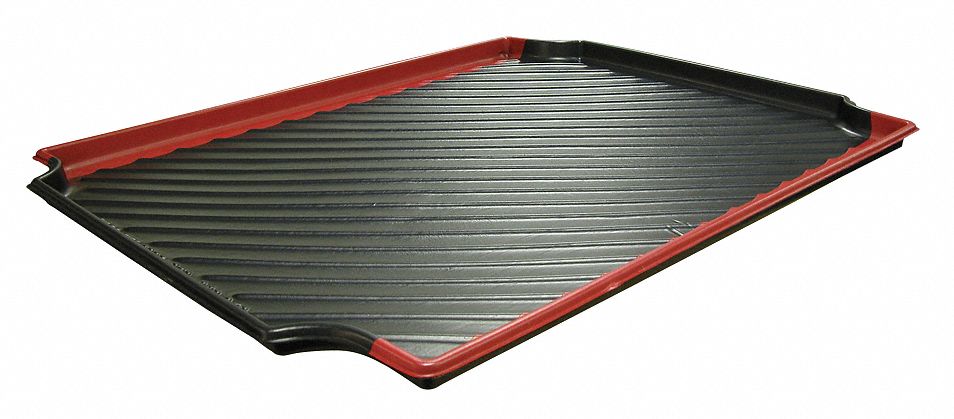 Containment Tray, Black w/Red Stripe