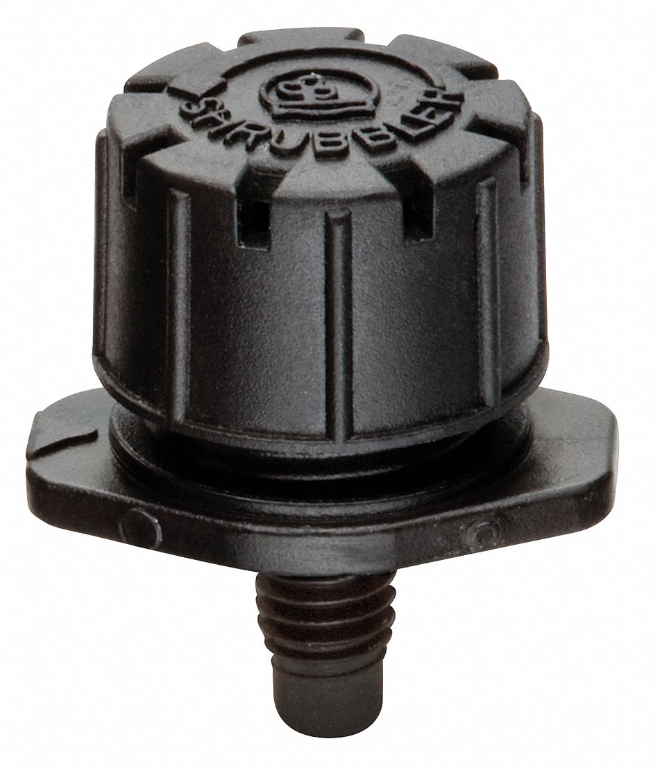 360 Deg Micro Bubbler, Black, Plastic, PK2