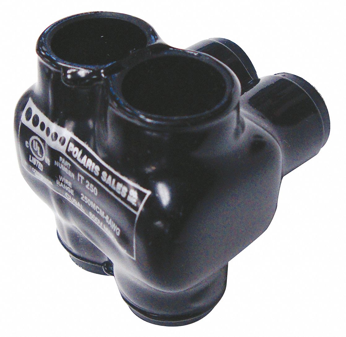Insulated Tap Connector, 2 Side, 250-6 AWG