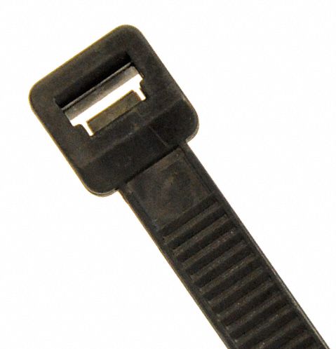 Cable Tie, 17 In L, Black, Pk 100