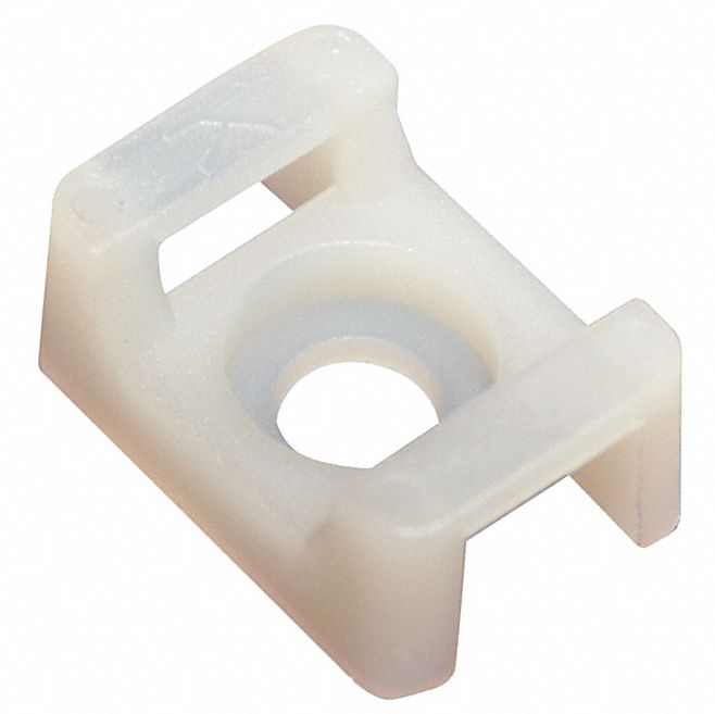 Cable Tie, 50 Lb Capacity, White, Pk 100