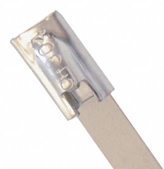Cable Tie, 20 In L, Silver, Pk 10