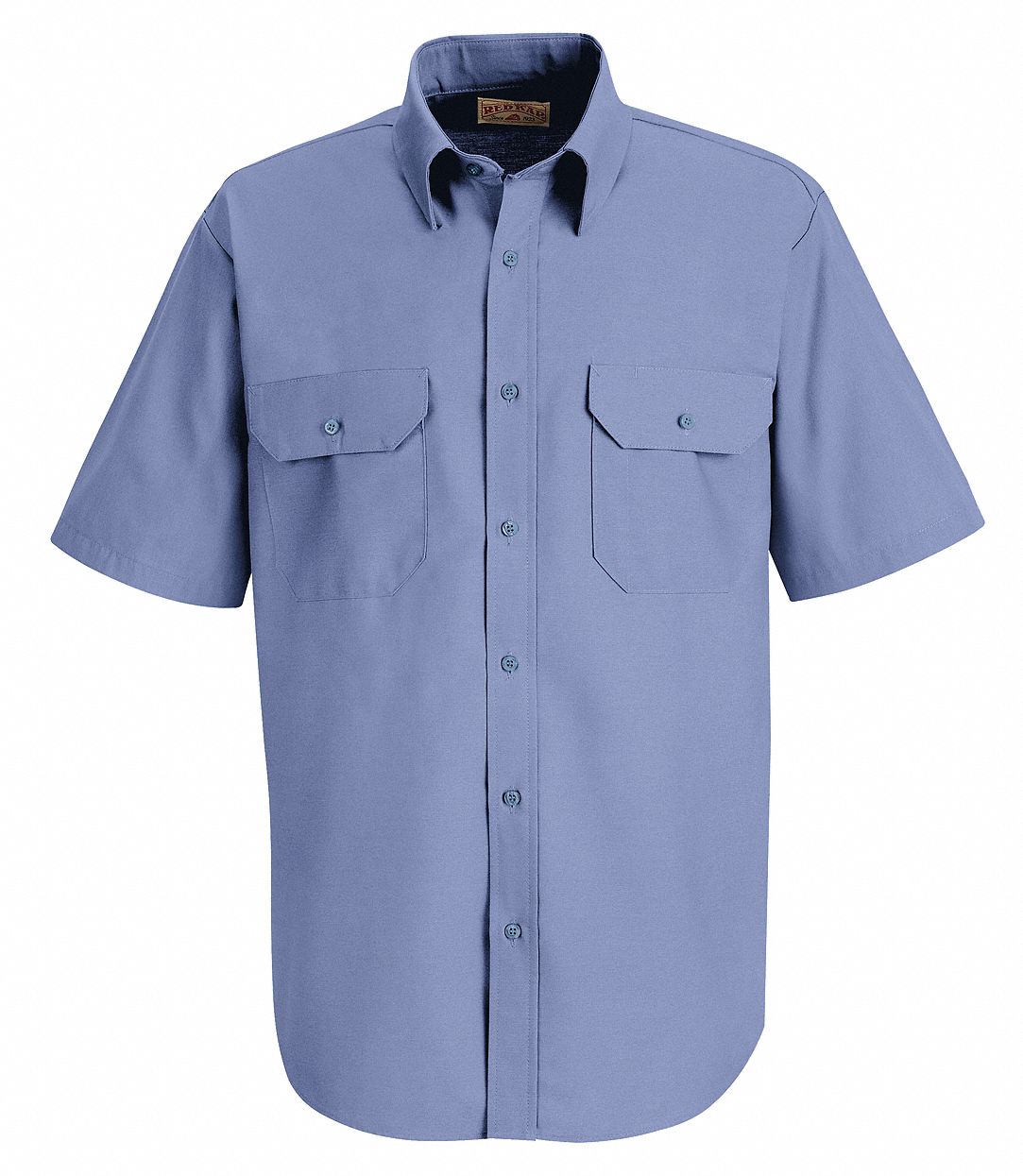 Short Sleeve Shrt Blu, PET/Cotton, 2XL