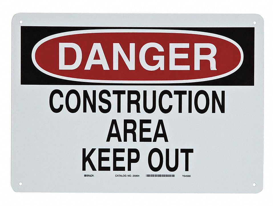 Sign, Construction Area, 10 x 14 In.