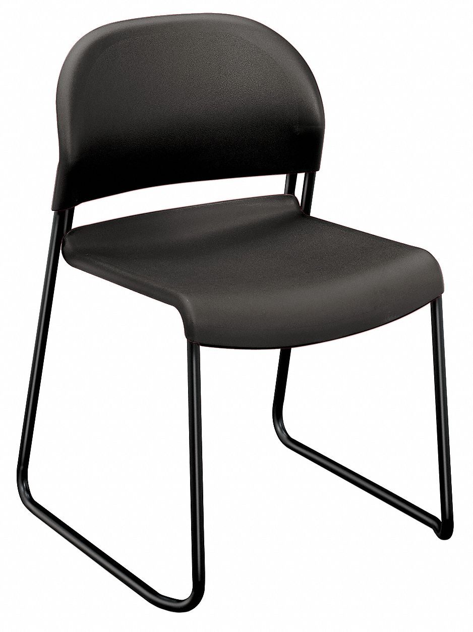 Stacking Guest Chair, Charcoal, PK 4