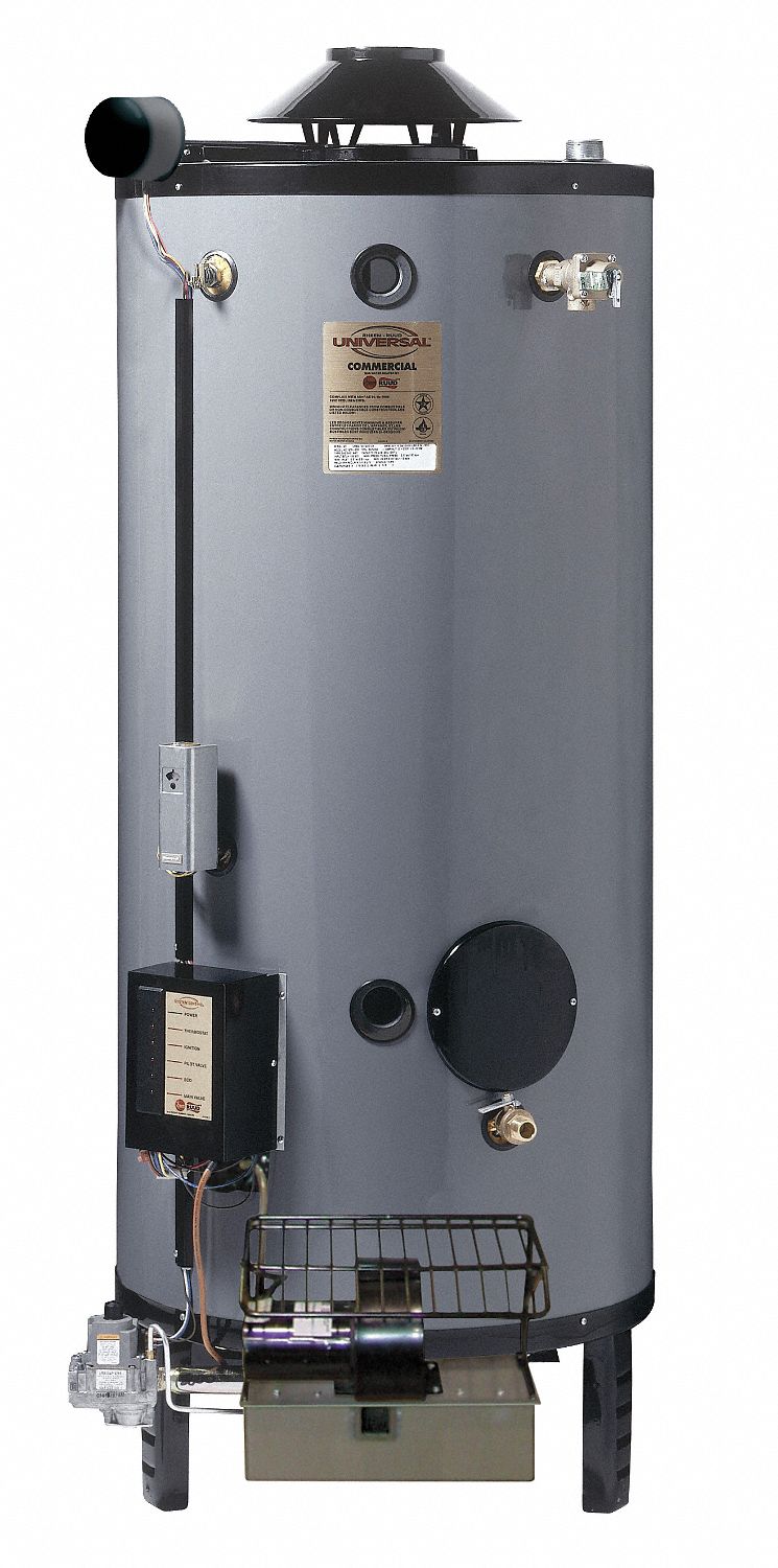 Water Heater, 100 gal, Natural Gas, 524 GPH