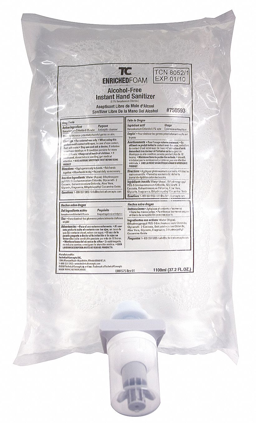 Hand Sanitizer Refill, Size 1100mL, PK 4