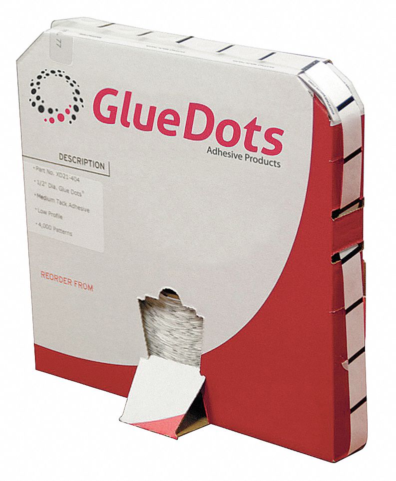 Adhsv Dots, Clear, 1/2in, Super Trk, PK4000