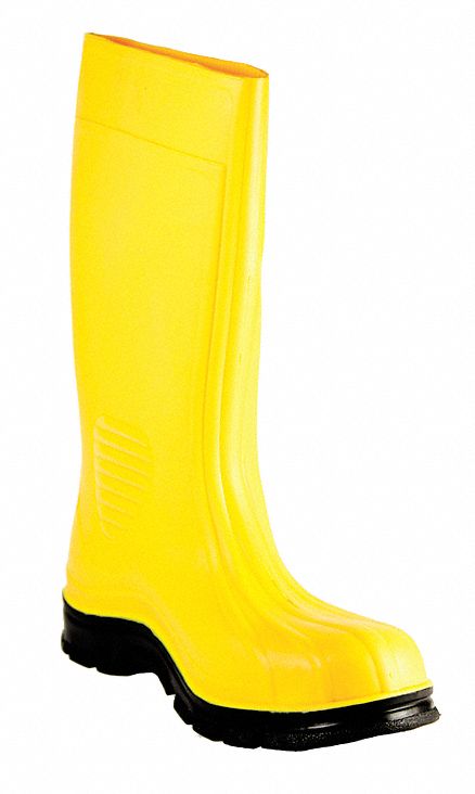 Boots, Steel Toe, SEBS, 15 In, Yellow, 9, PR