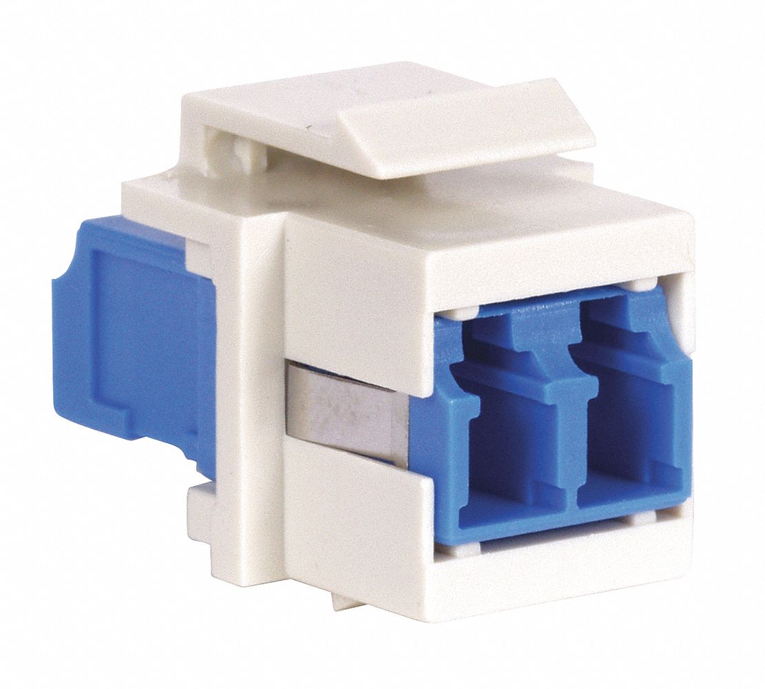 Keystone Adapter, LC Duplex, Office White