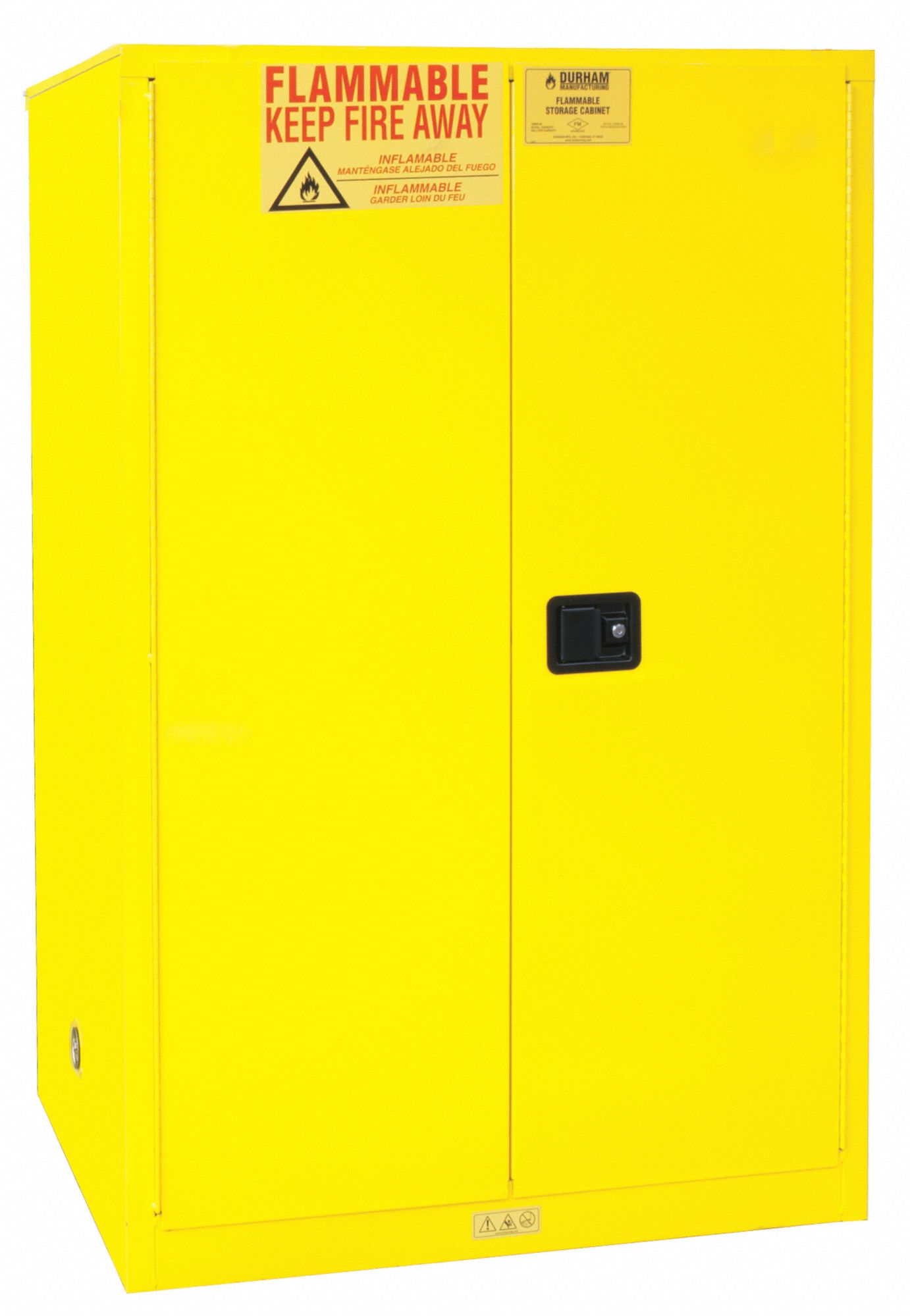 Flammable Safety Cabinet, 90 Gal., Yellow