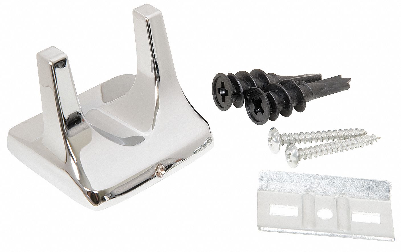 Double Robe Hook, Polished Chrome