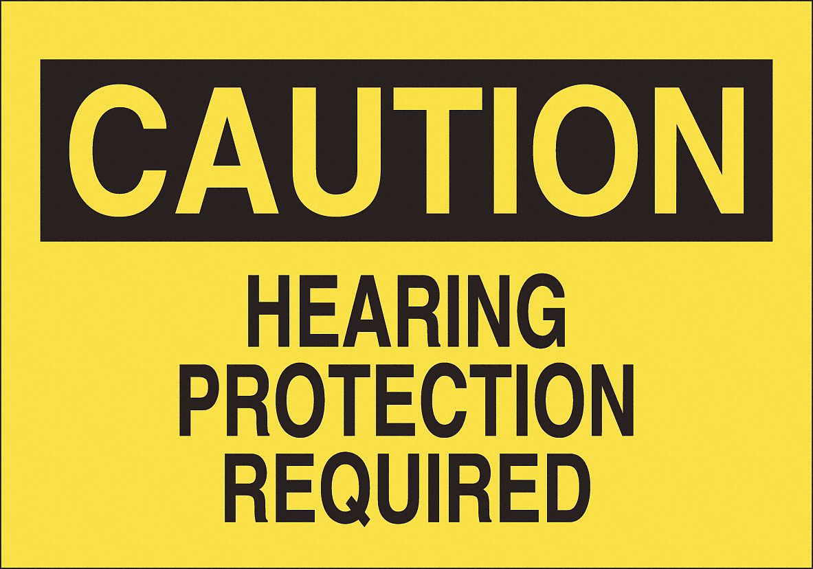 Sign, 7X10, Hearing Protection Required, S.