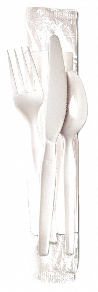 Fork/Knife/Teaspoon/Napkin, White, PK 250