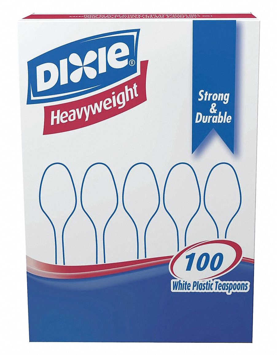 Full Size Dinner Teaspoon, White, PK 100
