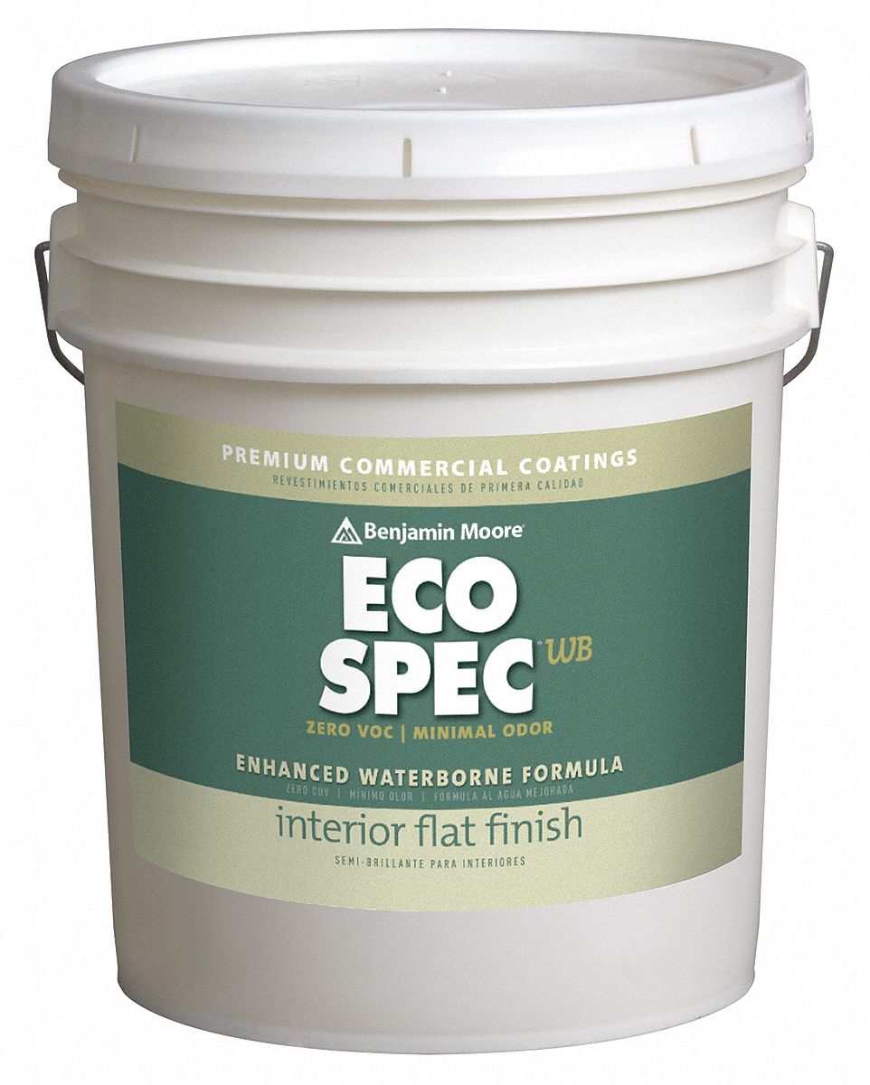 Interior Paint, Flat, 5 gal, White Dove